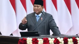 Presiden Prabowo Subianto dalam pidato kenegaraan pada Sidang Tahunan MPR RI serta Sidang Bersama DPR RI dan DPD RI di Gedung Nusantara, Kompleks Parlemen, Jakarta, Jumat (14/8/2026). (Foto: BPMI Setpres)