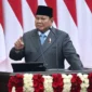 Presiden Prabowo Subianto dalam pidato kenegaraan pada Sidang Tahunan MPR RI serta Sidang Bersama DPR RI dan DPD RI di Gedung Nusantara, Kompleks Parlemen, Jakarta, Jumat (14/8/2026). (Foto: BPMI Setpres)