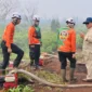 Presiden Prabowo Subianto turun langsung ke lokasi karhutla di Desa Limbung, Kabupaten Kubu Raya, Kalimantan Barat, Sabtu (22/8/2026). (Foto: BPMI Setpres)