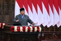 Presiden Prabowo saat menyampaikan arah RAPBN 2027 dalam pidato kenegaraan di Gedung Nusantara, Jakarta, Jumat (14/8/2026). (Foto: BPMI Setpres)