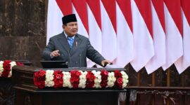 Presiden Prabowo saat menyampaikan arah RAPBN 2027 dalam pidato kenegaraan di Gedung Nusantara, Jakarta, Jumat (14/8/2026). (Foto: BPMI Setpres)