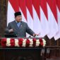 Presiden Prabowo saat menyampaikan arah RAPBN 2027 dalam pidato kenegaraan di Gedung Nusantara, Jakarta, Jumat (14/8/2026). (Foto: BPMI Setpres)