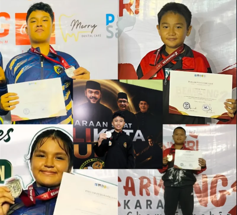 Sejumlah siswa SMPN 2 Padang meraih prestasi di berbagai kejuaraan karate dan pencak silat. (Foto: Pemko Padang)