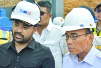 Wakil Wali Kota Padang Maigus Nasir bersama Anggota DPR RI Zigo Rolanda meninjau lokasi pembangunan IPA SPAM Taban III di Kelurahan Balai Gadang, Rabu (5/8/2026). (Foto: Pemko Padang)