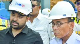 Wakil Wali Kota Padang Maigus Nasir bersama Anggota DPR RI Zigo Rolanda meninjau lokasi pembangunan IPA SPAM Taban III di Kelurahan Balai Gadang, Rabu (5/8/2026). (Foto: Pemko Padang)