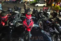 Polresta Padang mengamankan 21 motor knalpot brong dalam patroli KRYD pada 15–16 Agustus 2026. (Foto: Polda Sumbar)