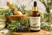 Ilustrasi Rosemary Oil. (Foto: AI Generate)