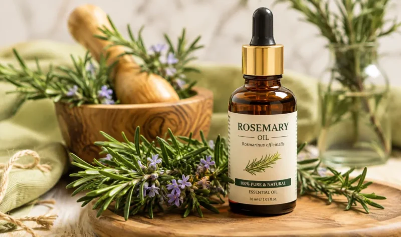 Ilustrasi Rosemary Oil. (Foto: AI Generate)