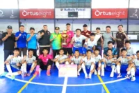 Wakil Wali Kota Padang Maigus Nasir menutup ISFC 2026 di Rafhely Futsal, Sungai Sapih. Dalam turnamen ini SMAN 1 Padang keluar sebagai juara. (Foto: Pemko Padang)