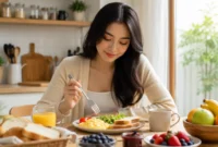 Ilustrasi sarapan pagi. (Foto: AI Generated)