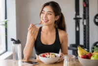 Ilustrasi sarapan sebelum gym. (Foto: AI Generated)