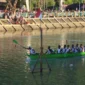 Perlombaan Selaju Sampan Tradisional dalam rangka HJK Padang ke-357 berlangsung meriah di Batang Palinggam, Kota Padang, Jumat (7/8/2026). (Foto: Pemko Padang)