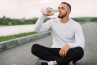 Ilustrasi seorang pria sedang minum air putih. (Foto: Pexels)