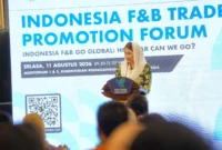 Wakil Menteri Perdagangan Dyah Roro Esti Widya Putri dalam Indonesia Food & Beverage Trade Promotion Forum di Jakarta, Selasa (11/8). (Foto: Kemendag)