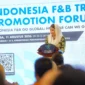 Wakil Menteri Perdagangan Dyah Roro Esti Widya Putri dalam Indonesia Food & Beverage Trade Promotion Forum di Jakarta, Selasa (11/8). (Foto: Kemendag)