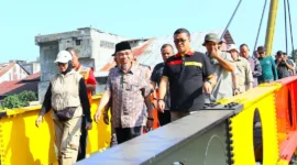 Wakil Wali Kota Padang, Maigus Nasir meninjau persiapan venue pelaksanaan HJK Padang ke-357. (Foto: Pemko Padang)