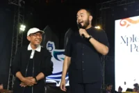 Wali Kota Padang Fadly Amran bersama Wakil Wali Kota Maigus Nasir menghadiri penutupan Xploria Padang 2026 di kawasan bawah Jembatan Siti Nurbaya, Kota Tua Padang, Minggu (9/8/2026) malam. (Foto: Pemko Padang)