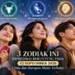 Ilustrasi 3 zodiak ini diprediksi beruntung pada 12 September 2026. (Foto: AI Generated)
