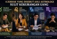 Ilustrasi 4 zodiak yang tidak pernah kekurangan uang. (Foto: AI Generated)