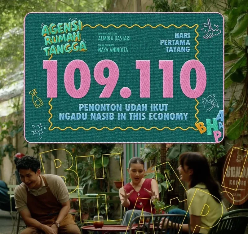 Film Agensi Rumah Tangga meraih 109.110 penonton pada hari pertama tayang. (Foto: IG @filmagensirumahtangga)