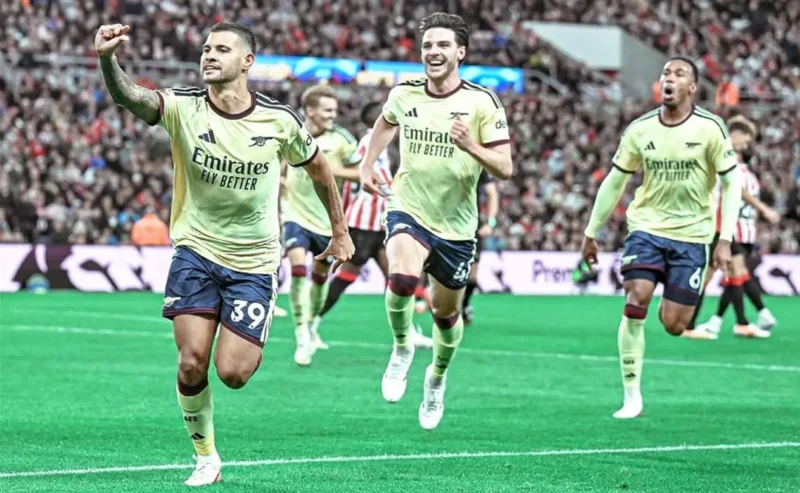 Bruno Guimaraes merayakan gol ke gawang Sunderland. (Foto: IG @premierleague)