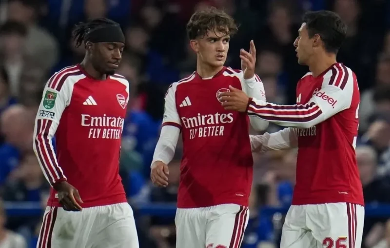 Arsenal menang 4-2 atas Ipswich di Carabao Cup. Max Dowman mencetak dua gol dan membawa The Gunners ke babak keempat. (Foto: IG @thecarabaocup)