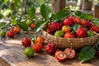 Ilustrasi buah dewandaru. (Foto: AI Generated)
