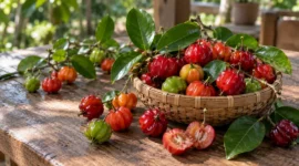 Ilustrasi buah dewandaru. (Foto: AI Generated)
