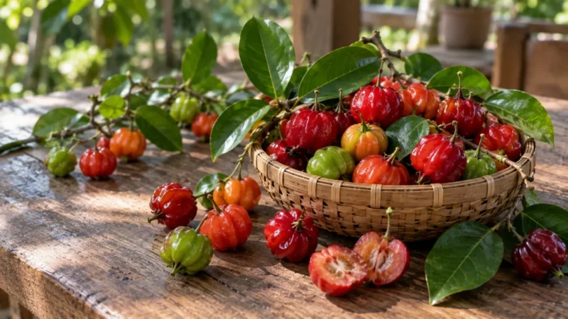 Ilustrasi buah dewandaru. (Foto: AI Generated)
