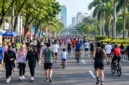 Ilustrasi Car Free Day (CFD). (Foto: AI Generated)