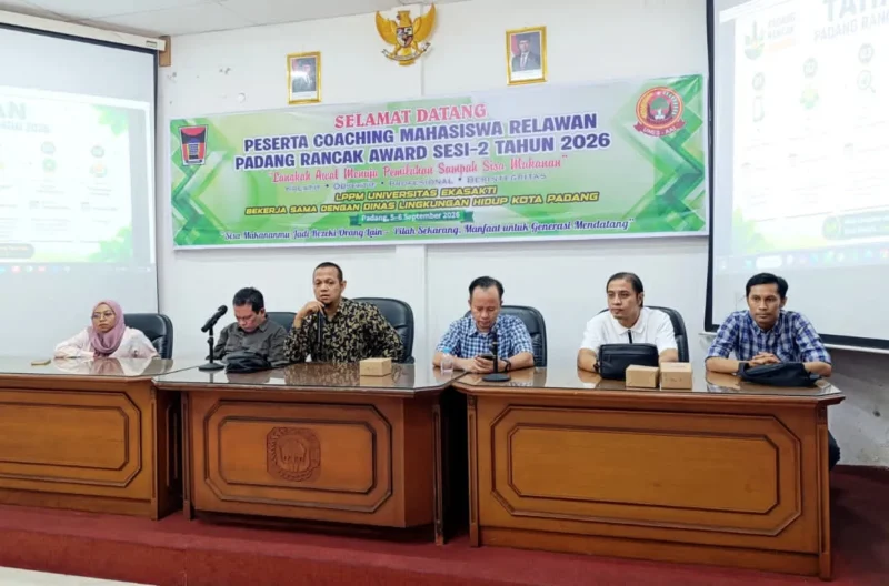 Pemko bersama LPPM UNES memulai Coaching Verifikasi Lapangan Padang Rancak Award (PRA) Sesi II Tahun 2026 di Ruang Sidang Rektorat Lantai I, Sabtu (5/9/2026). (Foto: Tim PRA)