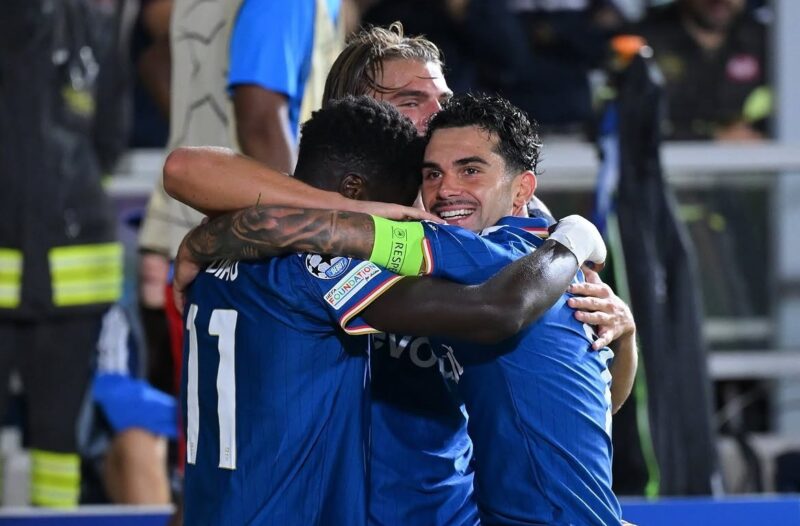 Como 1907 menang 4-1 atas RB Leipzig dalam debut Liga Champions. (Foto: IG @championsleague)