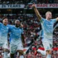 Erling Haaland merayakan golnya ke gawang Manchester United. (Foto: IG @mancity)