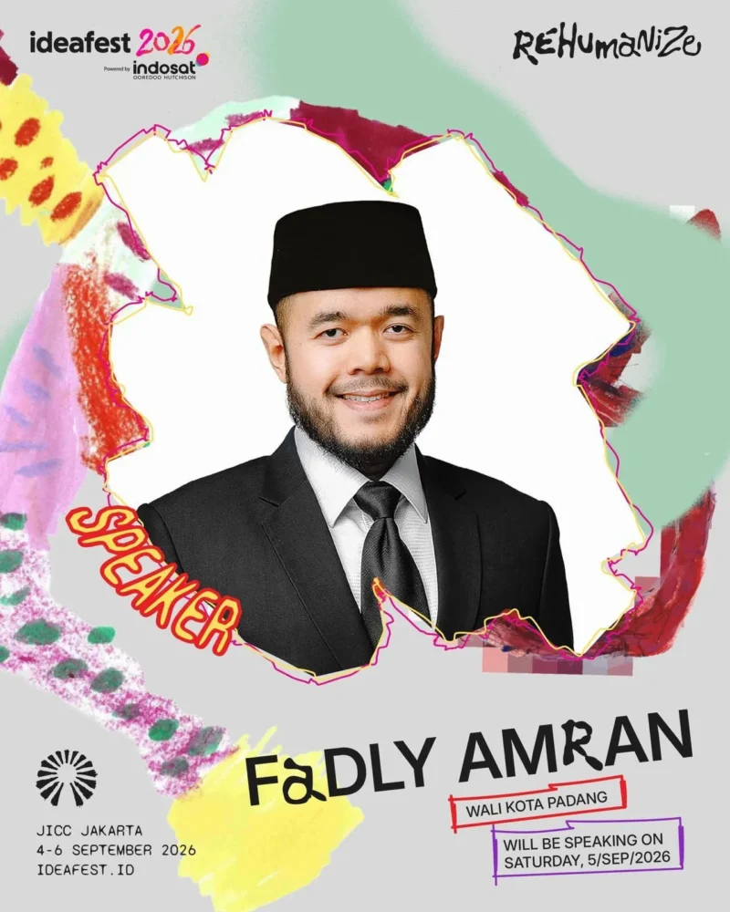 Wali Kota Padang Fadly Amran menjadi salah satu pembicara dalam Ideafest 2026 di JICC. (Foto: Pemko Padang)