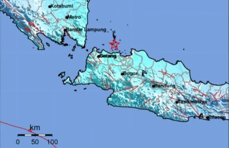 Gempa M 5,9 mengguncang Kepulauan Seribu, Sabtu (12/9/2026) pagi. (Foto: BMKG)
