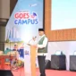 Gubernur Sumbar Mahyeldi saat menghadiri Pertamina Goes to Campus 2026 Regional Sumbar di Auditorium Unand, Jumat (4/9/2026). (Foto: ADPSB)