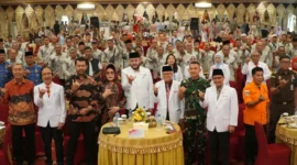 Wali Kota Padang Fadly Amran saat menghadiri puncak peringatan HUT PMI ke-81 tingkat Kota Padang di Ballroom Universitas Baiturrahmah, Kamis (17/9/2026). (Foto: Pemko Padang)