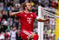 Harry Kane mencetak gol penentu kemenangan Bayern Munich atas Elversberg di Ursapharm Arena, Minggu (13/9/2026). (Foto: IG @fcbayern)
