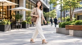 Ilustrasi Wanita memakai high heels. (Foto: AI Generated)
