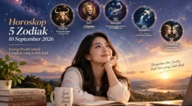 Ilustrasi horoskop 5 zodiak 10 September 2026. (Foto: AI Generated)
