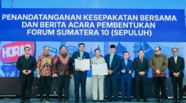 Gubernur Sumbar Mahyeldi menghadiri Pertemuan Tingkat Menteri IMT-GT ke-32 di Medan, Sumatera Utara, Kamis (10/9/2026). (Foto: ADPSB)