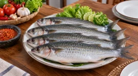 Ilustrasi ikan belanak. (Foto: AI Generated)
