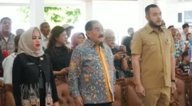 Wali Kota Padang Fadly Amran menghadiri Implementasi P5HAM di Palanta Rumah Dinas Wali Kota, Selasa (29/9/2026). (Foto: Pemko Padang)