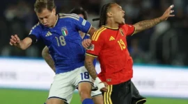 Italia takluk 0-2 dari Belgia di Stadio Olimpico, Roma pada UEFA Nations League A. (Foto: IG @azzurri)