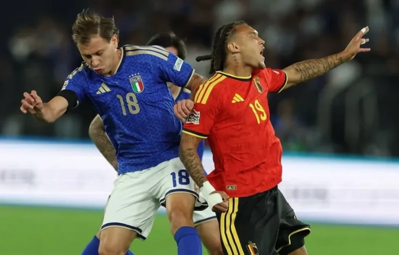 Italia takluk 0-2 dari Belgia di Stadio Olimpico, Roma pada UEFA Nations League A. (Foto: IG @azzurri)