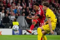 Jamal Musiala membobol gawang Bodo/Glimt. (Foto: IG @fcbayern)
