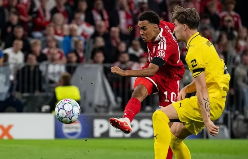 Jamal Musiala membobol gawang Bodo/Glimt. (Foto: IG @fcbayern)