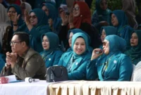 Ketua TP-PKK Kota Padang, Dian Puspita optimistis Kota Padang bisa meraih juara umum pada Jambore PKK Sumbar 2026. (Foto: Pemko Padang)