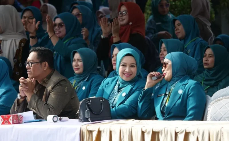 Ketua TP-PKK Kota Padang, Dian Puspita optimistis Kota Padang bisa meraih juara umum pada Jambore PKK Sumbar 2026. (Foto: Pemko Padang)