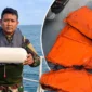 KAL Anyer I-3-64 Lanal Banten menemukan pelampung dan botol saat cari 5 jurnalis dan kru kapal yang hilang kontak. (Foto: Dok. TNI AL)